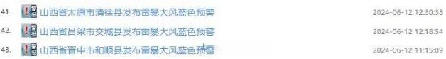 7级大风+小冰雹!山西40多个地区预警中 7级大风+小冰雹!山西40多个地区预警中