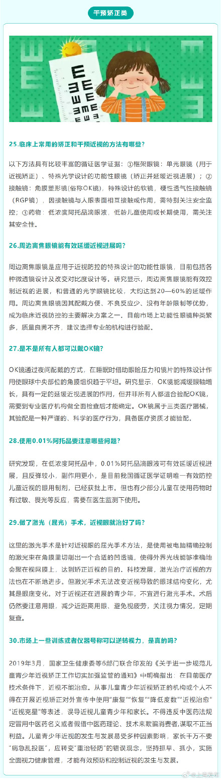 儿童青少年近视防控三十问答 → 儿童青少年近视防控三十问答 →