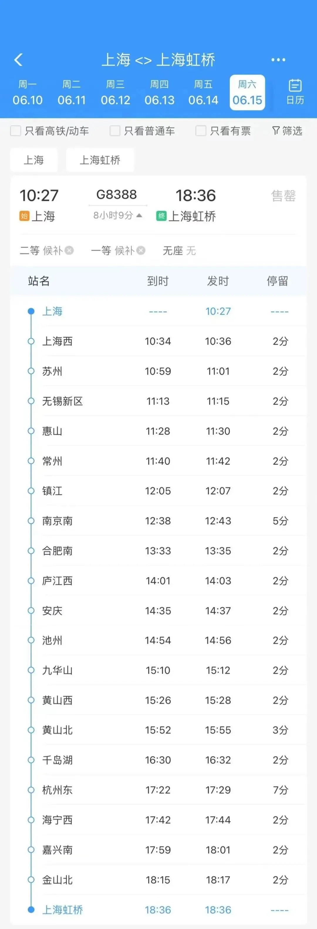 上海站⇋上海虹桥站，单程8小时，“超级环线高铁”后天发车！但为什么买不到全程票？