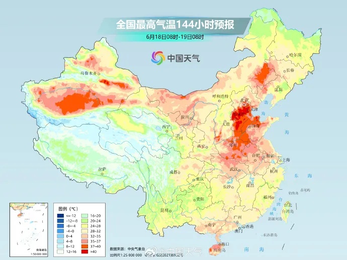 上海中考天气来了！中央气象台连发7天高温预警，北方多地地表温度超70℃
