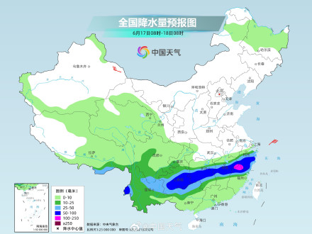 贵州到江南一带19日前雨势强劲 江西福建等地或现大暴雨 贵州到江南一带19日前雨势强劲 江西福建等地或现大暴雨