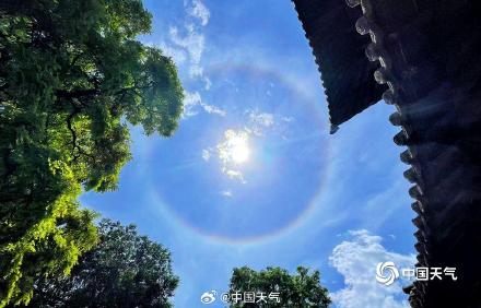 夏日小幸运！山西朔州日晕彩云同框