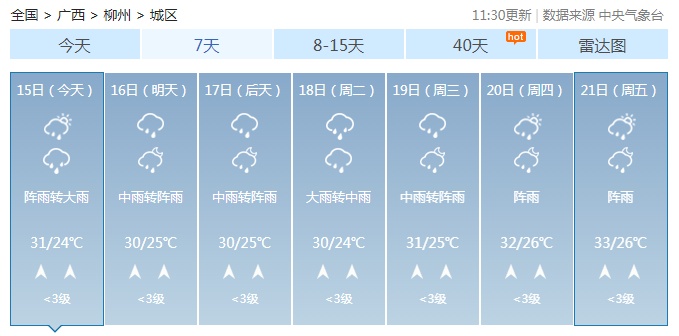 多地发布暴雨预警！桂江出现1号洪水 16号前广西持续降雨
