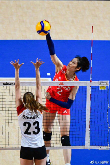 中国女排3比0德国女排