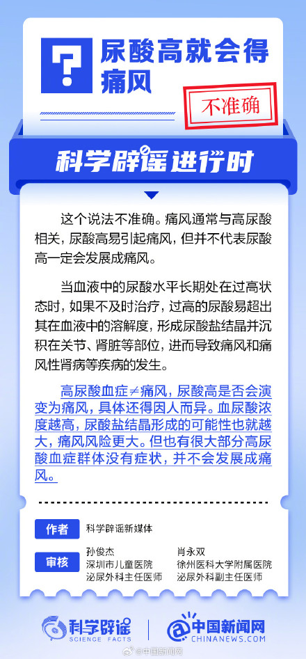 尿酸高一定会痛风吗？