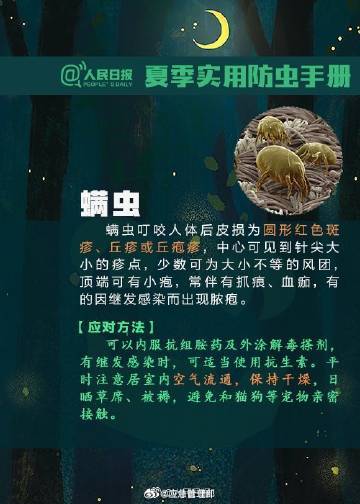 转发提醒！夏季防虫手册