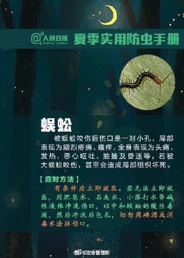 转发提醒！夏季防虫手册