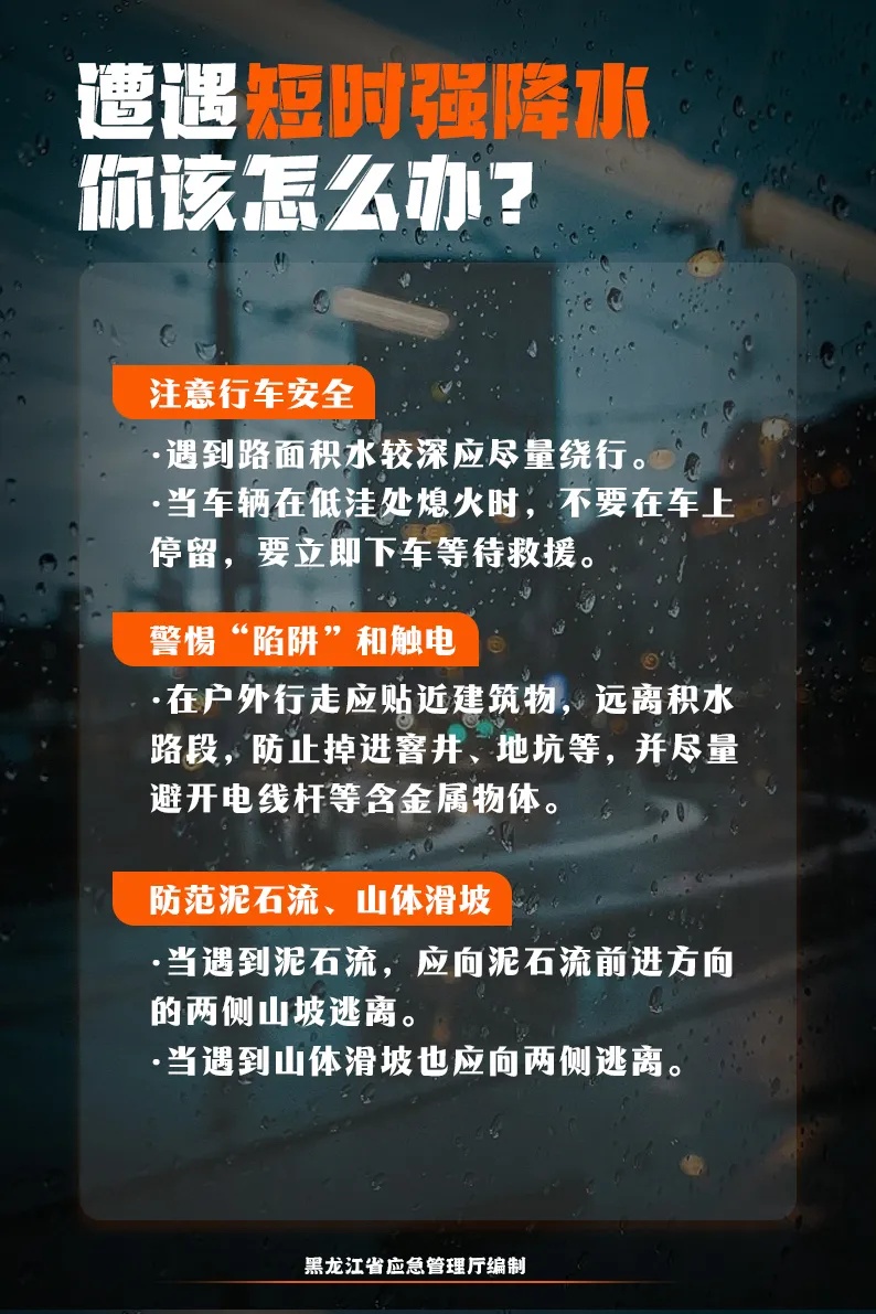 停课！停业！暴雨红色预警！强对流天气！涉及黑龙江这些地区