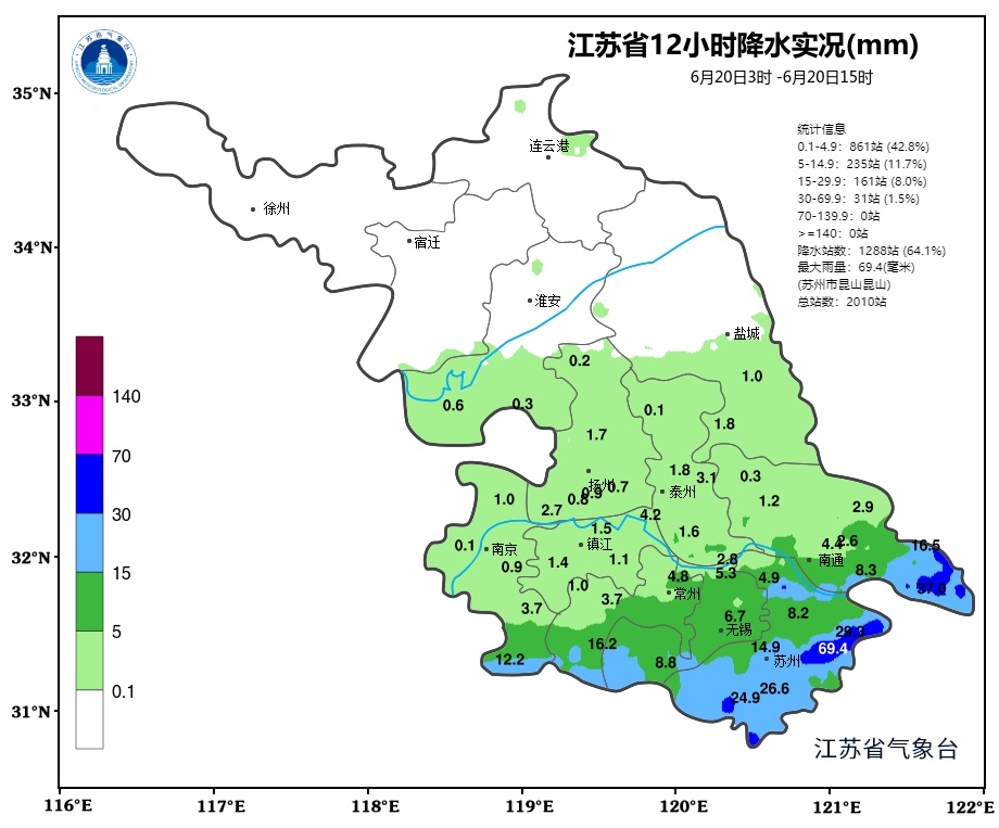 暴雨、大暴雨！江苏气象最新提醒