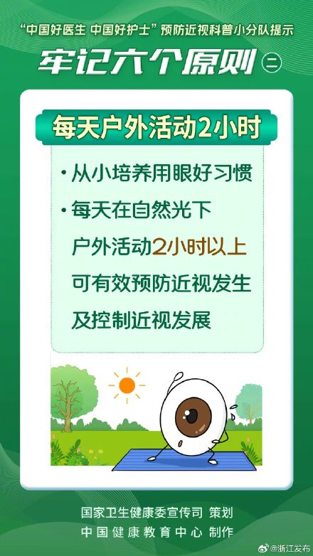 防控近视，这六个原则要牢记→