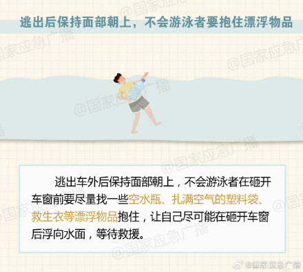 汽车落水,正确的逃生自救方法很重要! 汽车落水,正确的逃生自救方法很重要!