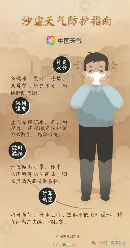 济南这轮沙尘天何时结束？近期还下雨吗？最新预报来了