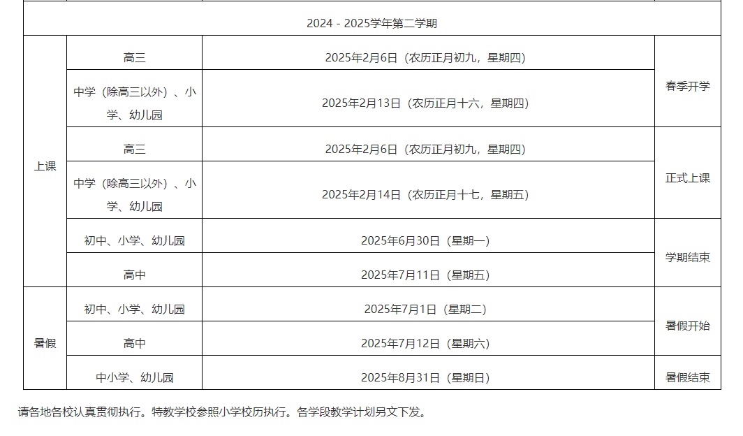 福建三地中小学寒暑假时间定了！