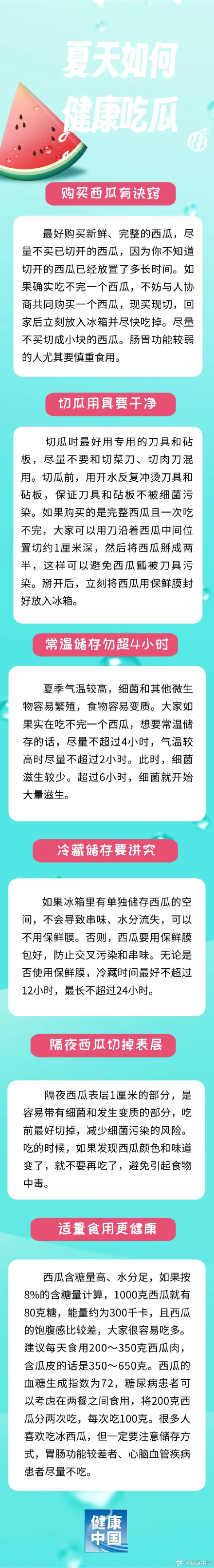 夏天如何健康吃瓜？享用西瓜注意几点