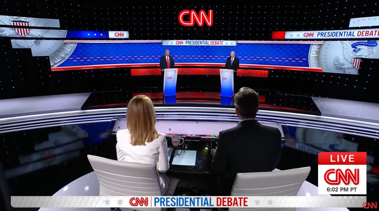 快讯!美媒:拜登特朗普在辩论开始时没有握手,“似乎打破传统” 快讯!美媒:拜登特朗普在辩论开始时没有握手,“似乎打破传统”