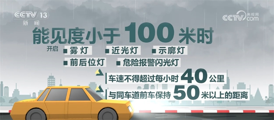 @广大司机朋友 高速公路行车突遇暴雨怎么办？交警提示要记牢