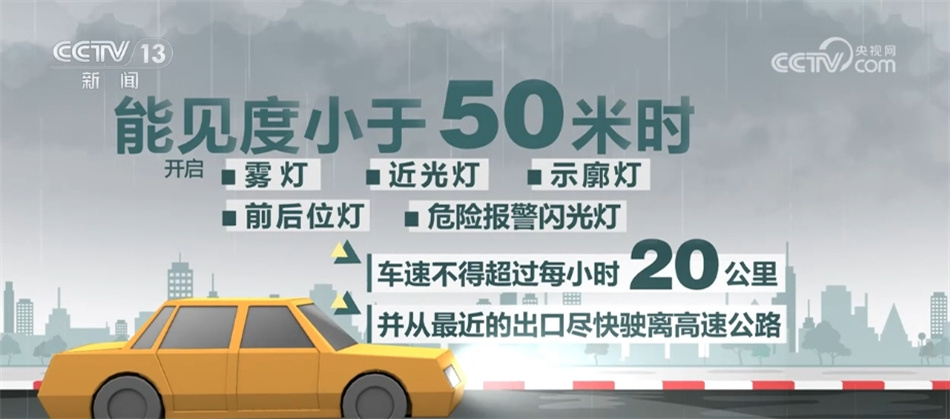 @广大司机朋友 高速公路行车突遇暴雨怎么办？交警提示要记牢