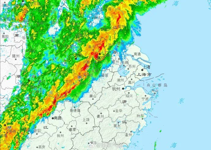 南京两区发布暴雨黄色预警！