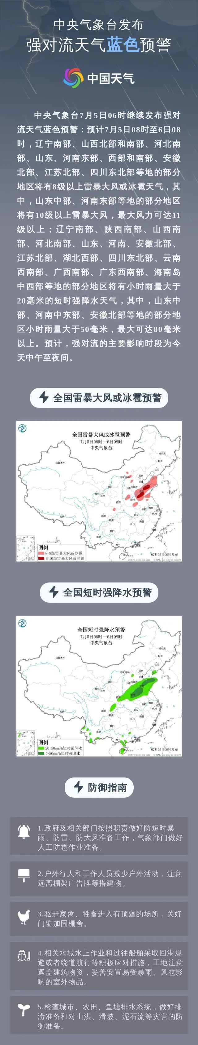 10级以上雷暴大风或冰雹将上线！河南发布暴雨蓝色预警