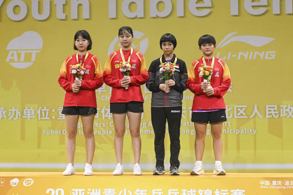 乒乓球丨亚洲青少年锦标赛：胡一获U15女单冠军