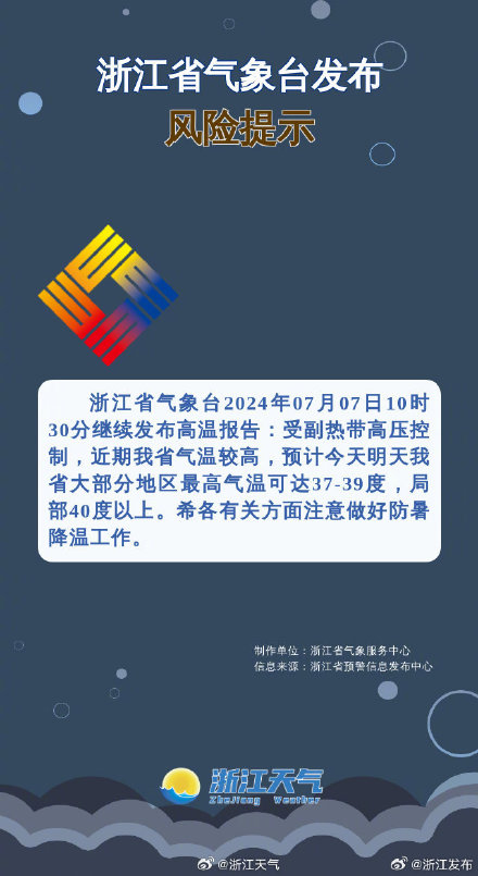 局部40度以上！浙江持续高温