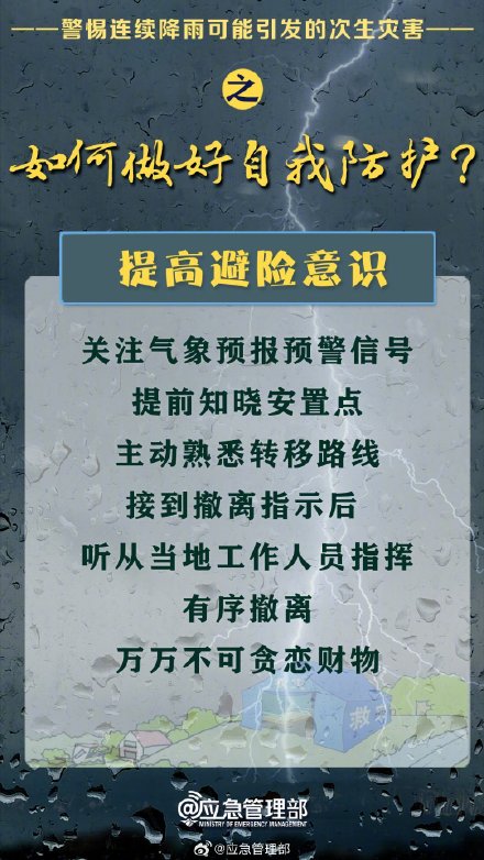 连续降雨引发次生灾害怎么办？