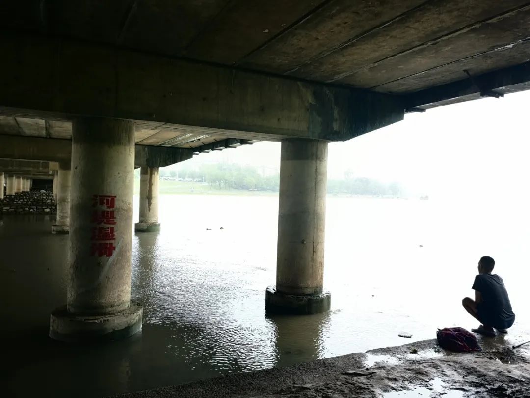 仍有市民带孩子玩水！记者实探郑州贾鲁河沿河水位