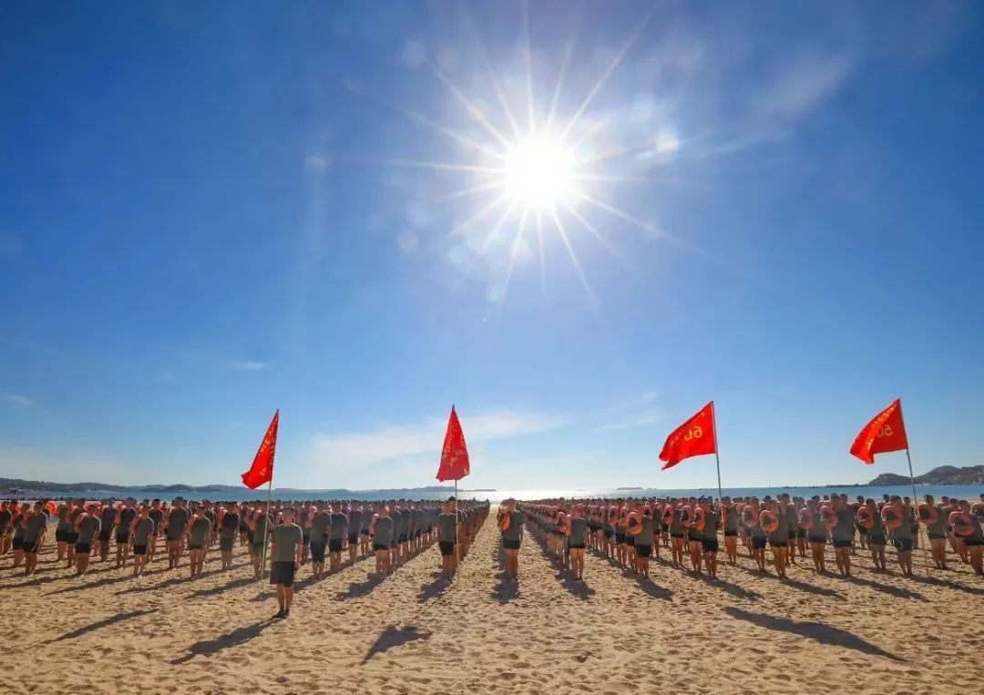 新兵下连，直奔海训场！