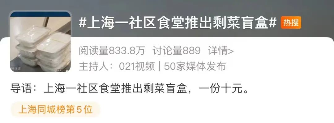 火了!在上海10元能吃3个菜!剩菜盲盒不会真是"剩菜"吧… 火了!在上海10元能吃3个菜!剩菜盲盒不会真是"剩菜"吧…