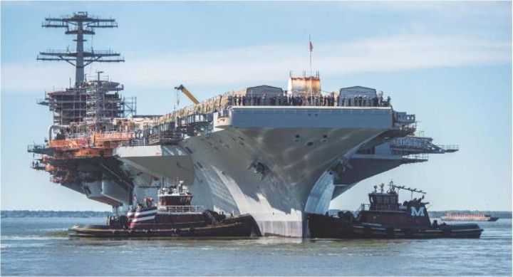 美两艘航母中期维护严重延误