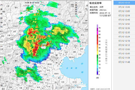 北京暴雨大风雷电三预警齐发