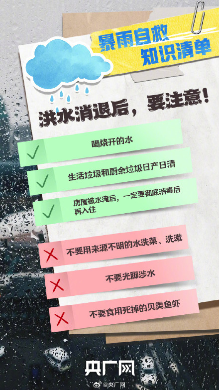 学习！暴雨自救知识清单