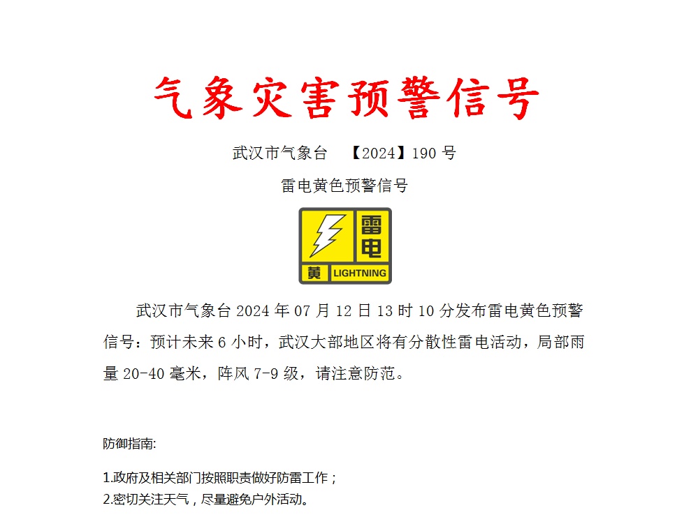 武汉：橙色预警！下班早点回家！