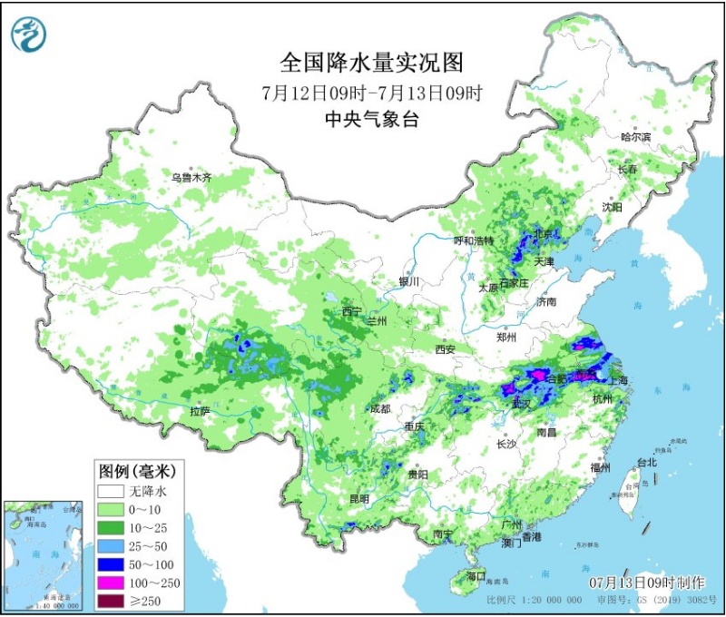 明日起雨带北抬 山东河南河北等地降水将增多 南方大部持续高温