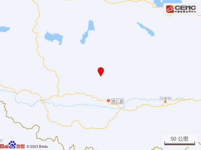 西藏日喀则市昂仁县发生3.4级地震