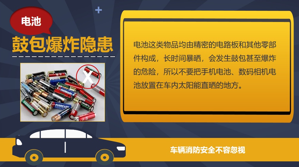 这些物品勿放车内 警惕高温下的汽车自燃风险！