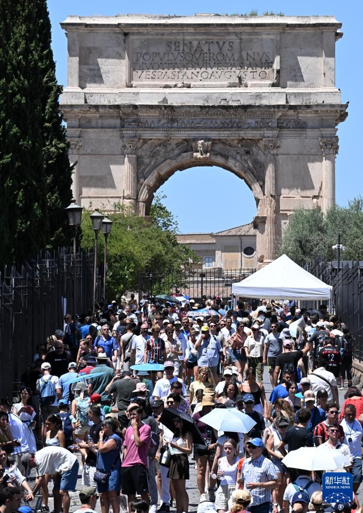 意大利罗马:红色高温预警