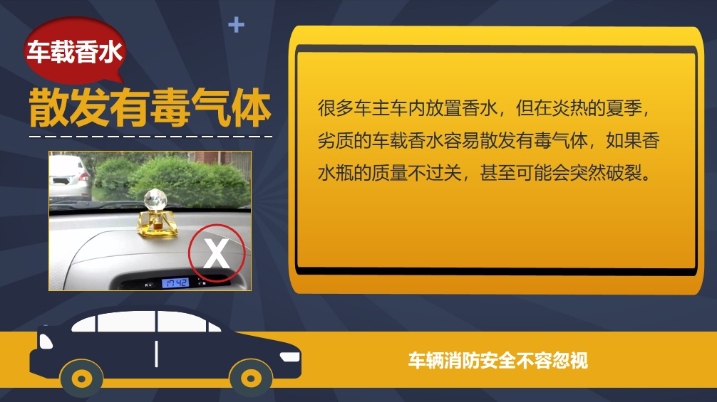 这些物品勿放车内 警惕高温下的汽车自燃风险！