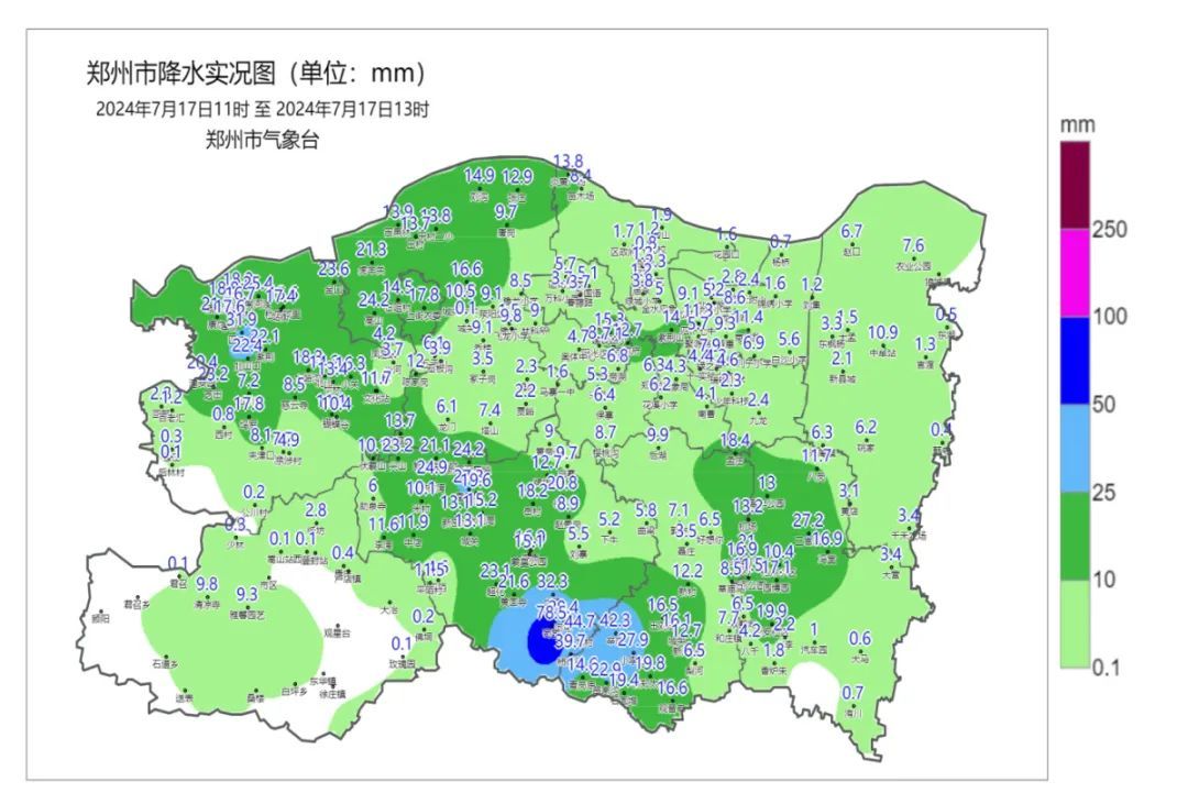 郑州的雨还在下，目前强降雨核心在开封，明天上午移出河南