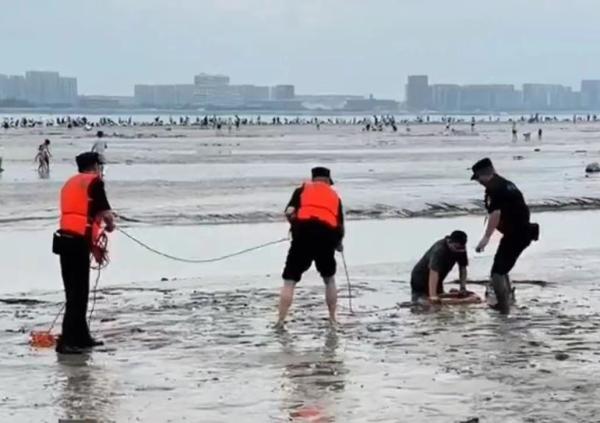 数百人下钱塘江滩涂捞黄蚬,杭州市林水局:危险、切勿下堤 数百人下钱塘江滩涂捞黄蚬,杭州市林水局:危险、切勿下堤