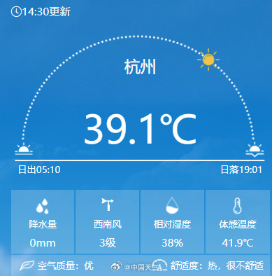 被“热浪”环绕!浙江大面积体感温度超40℃ 被“热浪”环绕!浙江大面积体感温度超40℃