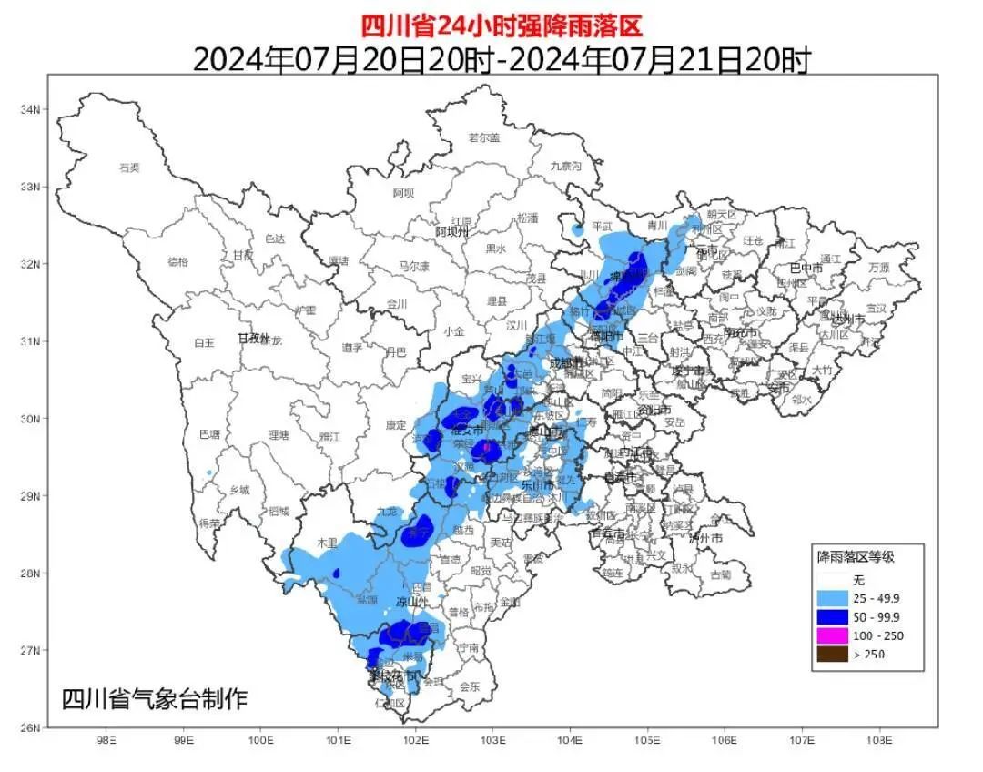 注意！四川暴雨地灾山洪三警齐发