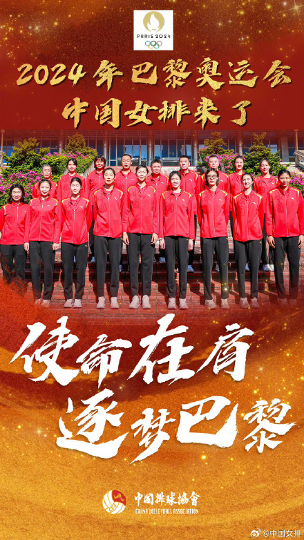 加油!中国女排出征巴黎奥运会 加油!中国女排出征巴黎奥运会