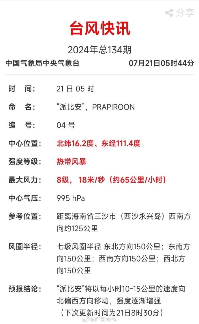又一台风生成！或将在今天午夜登陆！广东多地发布预警信号