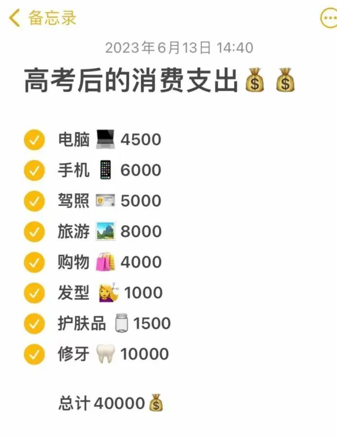 暑假“烧钱大战”上演！考驾照、暑期旅行、学习化妆穿搭……“准大一账单”难倒家长