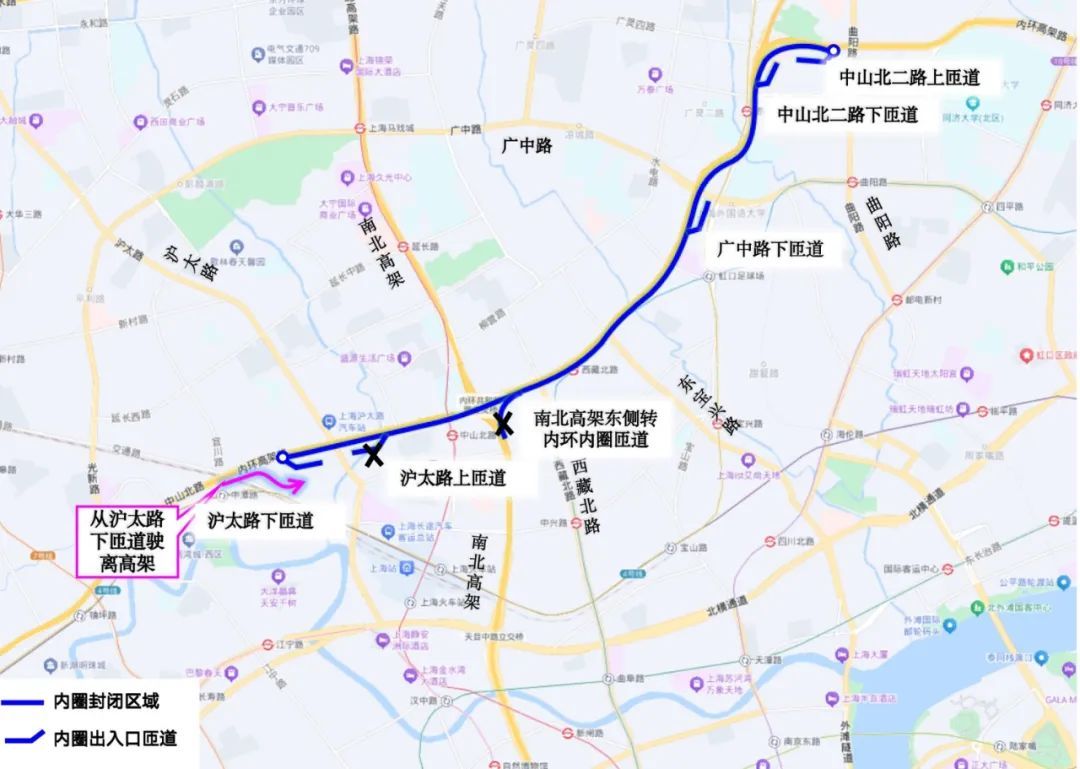 最新：明晚起，上海内环高架部分路段夜间封闭！具体信息→