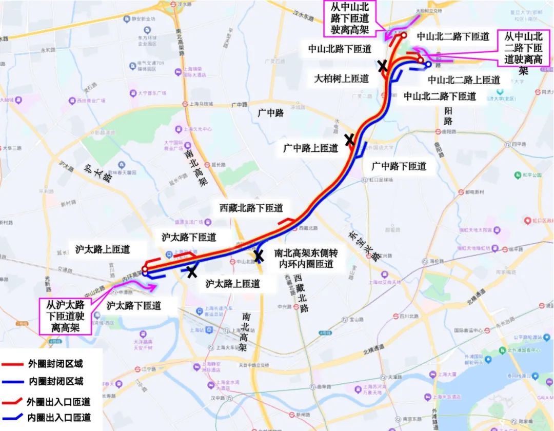 最新：明晚起，上海内环高架部分路段夜间封闭！具体信息→