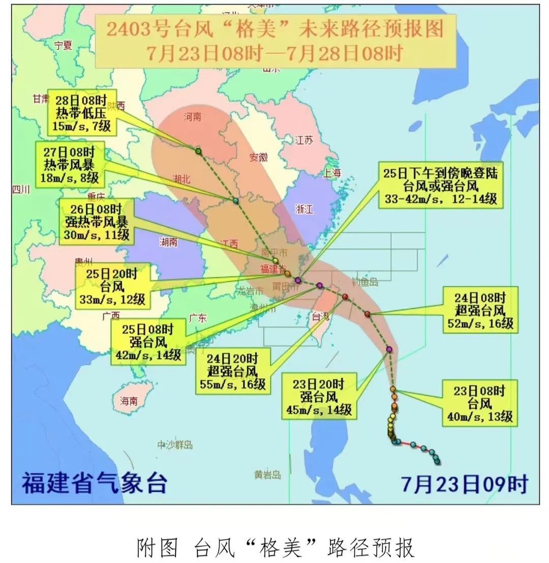 台风“格美”加强中！25日或登陆福建！多地启动应急响应