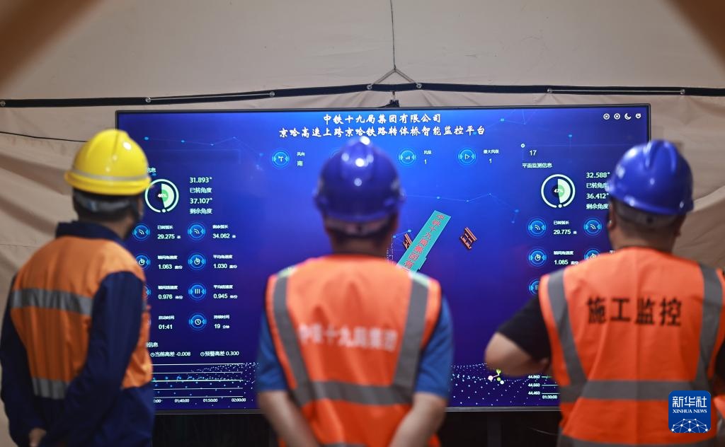 京哈高速公路万吨公铁立交桥成功转体 京哈高速公路万吨公铁立交桥成功转体