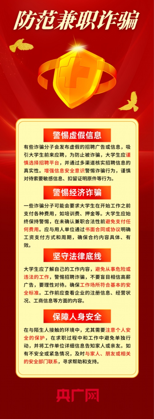 暑期兼职前必看!远离诈骗陷阱!